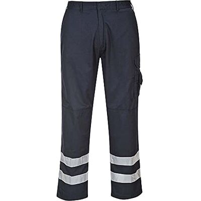 Portwest S917 Pantalons de Sécurité Iona Ceinture Semi Élastiquée 8 Poches Marine, L, UPF 40+, EN 17353, UPF 50+, Polyester, Bande Réfléchissante, Coupe Standard, Grande Poche Cuisse, Léger Portwest S917 Pantalons de Sécurité Iona Ceinture Semi Élastiquée 8 Poches Marine, L, UPF 40+, EN 17353, UPF 50+, Polyester, Bande Réfléchissante, Coupe Standard, Grande Poche Cuisse, Léger