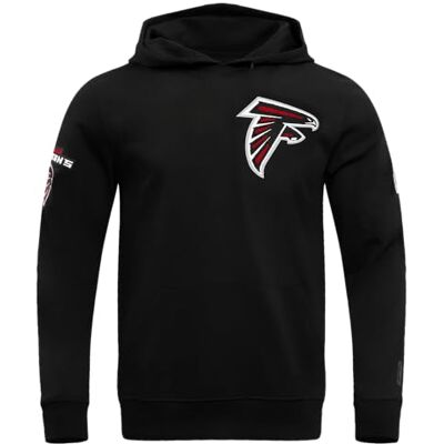 Pro Standard NFL Atlanta Falcons Pull à capuche classique en chenille Noir Taille XXL Pro Standard NFL Atlanta Falcons Pull à capuche classique en chenille Noir Taille XXL
