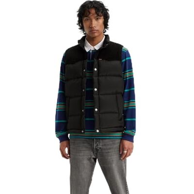 Levi's Gilet Western Super Puffer pour homme, météorite, M Levi's Gilet Western Super Puffer pour homme, météorite, M