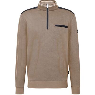 bugatti Sweat-shirt Troyer pour homme avec poche poitrine en coton, 60-taupe, XXL bugatti Sweat-shirt Troyer pour homme avec poche poitrine en coton, 60-taupe, XXL
