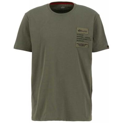 Alpha Patch T Lf T-shirt pour homme, 142-Vert olive foncé, S Alpha Patch T Lf T-shirt pour homme, 142-Vert olive foncé, S