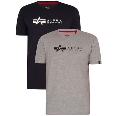 Alpha T-shirt pour homme, 641 Gris.Heat/Rep.Blue, XS Alpha T-shirt pour homme, 641 Gris.Heat/Rep.Blue, XS