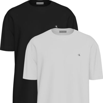 Calvin CK JEANS SS Classic Monogram TEE 2PK LV04RD001G Tees, Multicolore, L, multicolore, L Calvin CK JEANS SS Classic Monogram TEE 2PK LV04RD001G Tees, Multicolore, L, multicolore, L