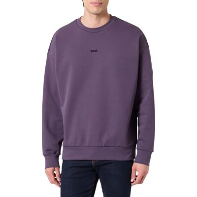 Boss Sweat-shirt Stenson pour homme, Violet moyen, M Boss Sweat-shirt Stenson pour homme, Violet moyen, M