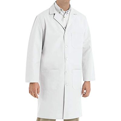 Red Kap Men's Exterior Pocket Original Lab Coat, White, 32 Red Kap Men's Exterior Pocket Original Lab Coat, White, 32