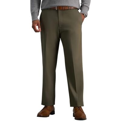Haggar Premium No Iron Khaki Classic Fit Flat Front Casual Pant (Regular And Big & Tall Sizes) Pantalon décontracté Homme (lot de 1) Haggar Premium No Iron Khaki Classic Fit Flat Front Casual Pant (Regular And Big & Tall Sizes) Pantalon décontracté Homme (lot de 1)