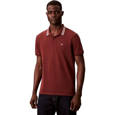 Calvin Ss Monogram Pique Tipped Polo Lv04rc276g Polos Homme Calvin Ss Monogram Pique Tipped Polo Lv04rc276g Polos Homme