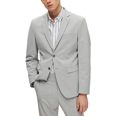 SELECTED HOMME SELETED HOMME Blazer Slhslim-Liam BLZ Flex B Noos pour homme, Mélange de gris clair., 52 SELECTED HOMME SELETED HOMME Blazer Slhslim-Liam BLZ Flex B Noos pour homme, Mélange de gris clair., 52