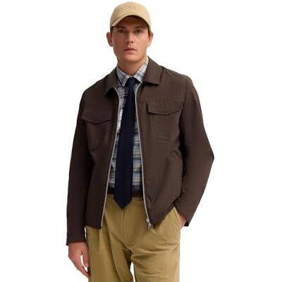 bugatti Veste pour homme coupe droite avec col de chemise et poches de poitrine bugatti Veste pour homme coupe droite avec col de chemise et poches de poitrine