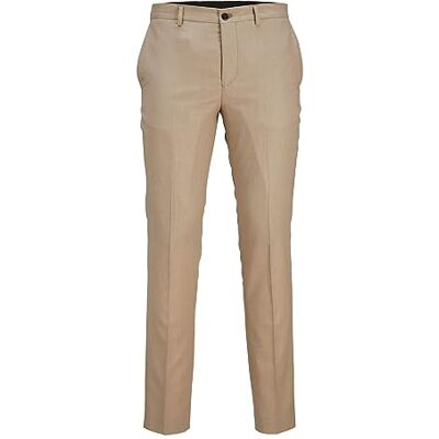 JACK & JONES JPRSOLARIS Pantalon de costume pour homme Coupe ajustée, Pure cachemire/coupe : super slim, 52 JACK & JONES JPRSOLARIS Pantalon de costume pour homme Coupe ajustée, Pure cachemire/coupe : super slim, 52