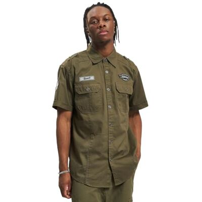 Brandit Luis Vintage Chemise à manches courtes pour homme, olive, 7XL Brandit Luis Vintage Chemise à manches courtes pour homme, olive, 7XL