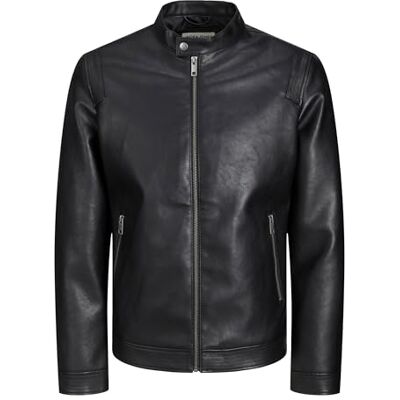 JACK & JONES JACK&JONES PLUS Jjerocky Clean Jacket PS Veste Homme, Noir, 6XL JACK & JONES JACK&JONES PLUS Jjerocky Clean Jacket PS Veste Homme, Noir, 6XL