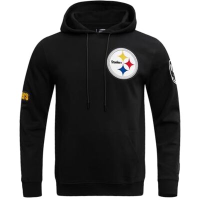 Pro Standard NFL Pittsburgh Steelers Classic Chenille Pull à capuche pour homme Noir Taille XXXL Pro Standard NFL Pittsburgh Steelers Classic Chenille Pull à capuche pour homme Noir Taille XXXL