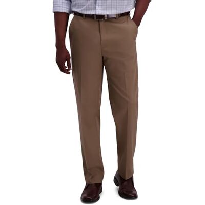 Haggar Premium No Iron Khaki Classic Fit Flat Front Casual Pant (Regular And Big & Tall Sizes) Pantalon décontracté Homme (lot de 1) Haggar Premium No Iron Khaki Classic Fit Flat Front Casual Pant (Regular And Big & Tall Sizes) Pantalon décontracté Homme (lot de 1)