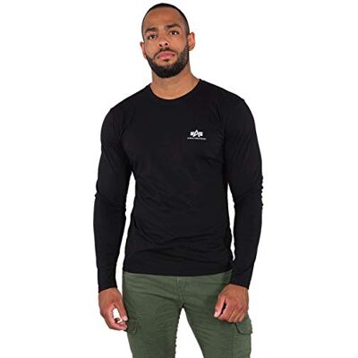 Alpha Basic LS Small Logo T-shirt pour homme, noir, 3XL Alpha Basic LS Small Logo T-shirt pour homme, noir, 3XL