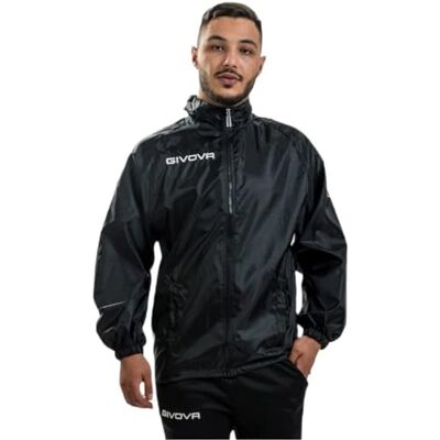 Givova Rain Basico Veste de pluie unisexe adulte, Noir, 3XL Givova Rain Basico Veste de pluie unisexe adulte, Noir, 3XL