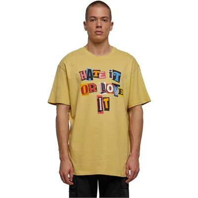 Tee Upscale T-shirt unisexe avec imprimé « Hate it or Love It » Coupe surdimensionnée en coton T-shirt imprimé graphique, Palemoss, XXL Tee Upscale T-shirt unisexe avec imprimé « Hate it or Love It » Coupe surdimensionnée en coton T-shirt imprimé graphique, Palemoss, XXL