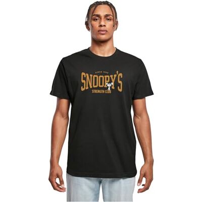 MERCHCODE Mp5000498-peanuts Strength Club T-shirt Round Neck T-shirt Homme (lot de 1) MERCHCODE Mp5000498-peanuts Strength Club T-shirt Round Neck T-shirt Homme (lot de 1)