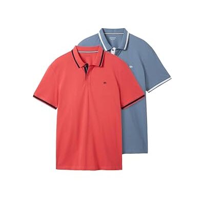 TOM TAILOR 1042387 Polo Homme (lot de 2) TOM TAILOR 1042387 Polo Homme (lot de 2)