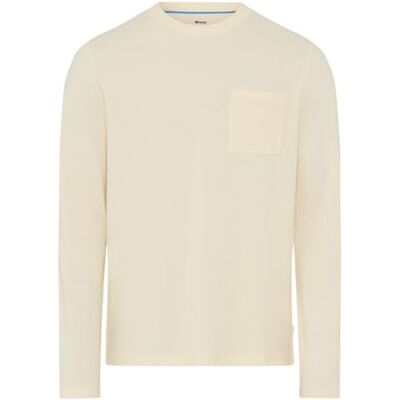 BRAX Warm Tec Easy Care Solid Crew Sweat-shirt à col rond pour homme, 96 Crème, L BRAX Warm Tec Easy Care Solid Crew Sweat-shirt à col rond pour homme, 96 Crème, L