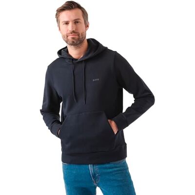 Boss Sweat Soody pour homme, Bleu foncé 402., S Boss Sweat Soody pour homme, Bleu foncé 402., S
