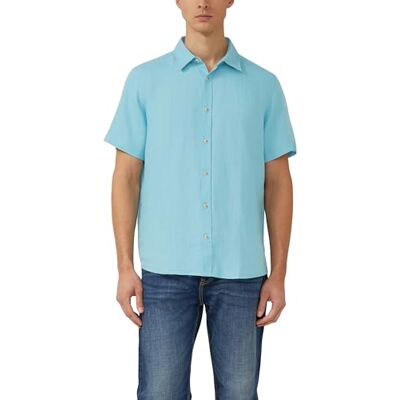 s.Oliver 2176474 Chemise en lin à manches courtes, coupe droite Homme s.Oliver 2176474 Chemise en lin à manches courtes, coupe droite Homme