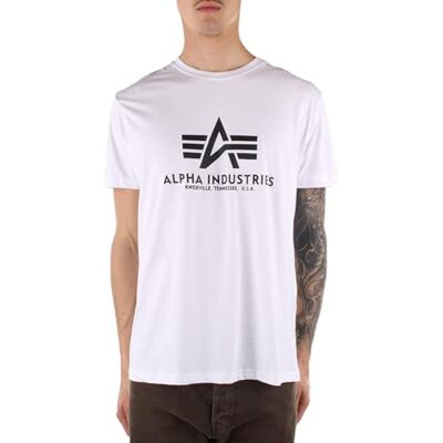 Alpha Basic 100501 T-shirt Taille normale Manches courtes Homme, Blanc (White), L Alpha Basic 100501 T-shirt Taille normale Manches courtes Homme, Blanc (White), L