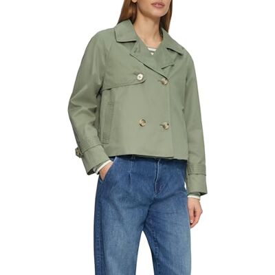 s.Oliver Veste caban avec manches raglan et doublure rayée vert sauge 42, vert, 44 s.Oliver Veste caban avec manches raglan et doublure rayée vert sauge 42, vert, 44