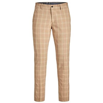 JACK & JONES JPRFRANCO Check Trouser Pantalon de Costume, Petrified Oak/Checks:Super Slim FIT, 52 pour des Hommes, Petrified Oak/Checks:super Slim Fit, 52 JACK & JONES JPRFRANCO Check Trouser Pantalon de Costume, Petrified Oak/Checks:Super Slim FIT, 52 pour des Hommes, Petrified Oak/Checks:super Slim Fit, 52