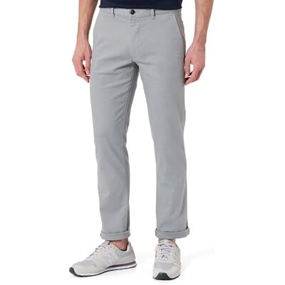 Boss Pantalon chino plat pour homme, Argent (Silver), 38W / 34L Boss Pantalon chino plat pour homme, Argent (Silver), 38W / 34L