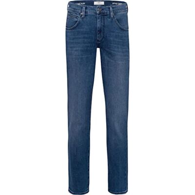 BRAX Style homme Cadiz Blue Planet : Jean à effet usé durable à cinq poches, Bleu (Mid Blue 25), 32W / 36L BRAX Style homme Cadiz Blue Planet : Jean à effet usé durable à cinq poches, Bleu (Mid Blue 25), 32W / 36L