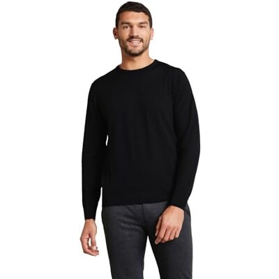 bugatti Pull à col rond pour homme, Noir-290, XXL bugatti Pull à col rond pour homme, Noir-290, XXL