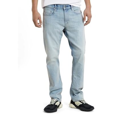 G-STAR RAW G-Star Jean droit Mosa pour homme, Bleu (Sun Faded Mirage Blue D23692-d498-g316), 31W / 34L G-STAR RAW G-Star Jean droit Mosa pour homme, Bleu (Sun Faded Mirage Blue D23692-d498-g316), 31W / 34L