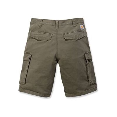 Carhartt Rugged Flex Short de travail cargo ample en toile pour homme, Gris, 30 Carhartt Rugged Flex Short de travail cargo ample en toile pour homme, Gris, 30