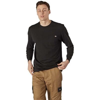 Dickies T-shirt avec poche Heavyweight LS, coupe Détendue T-Shirt, Noir, S Men's, Noir, S Dickies T-shirt avec poche Heavyweight LS, coupe Détendue T-Shirt, Noir, S Men's, Noir, S