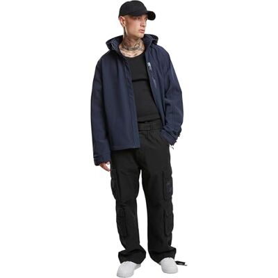 Brandit Veste softshell Hurricane pour homme, bleu marine, M Brandit Veste softshell Hurricane pour homme, bleu marine, M