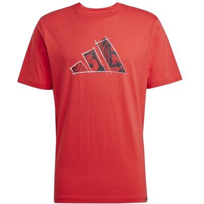 adidas Homme CODES PHOTOREAL LOGO GRAPHIC T-SHIRT, Pure Ruby, M adidas Homme CODES PHOTOREAL LOGO GRAPHIC T-SHIRT, Pure Ruby, M