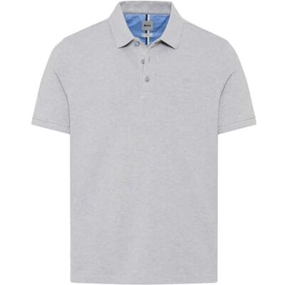 BRAX Feel Good Style PETE Polo pour homme, platine, L BRAX Feel Good Style PETE Polo pour homme, platine, L