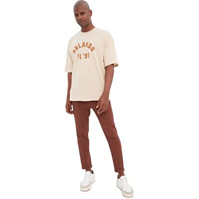 Trendyol T-shirt Oversize Standard À Col Rond pour Homme Chemise Homme (lot de 1) Trendyol T-shirt Oversize Standard À Col Rond pour Homme Chemise Homme (lot de 1)