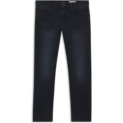 Boss Jean Delaware BO Delaware coupe slim pour homme en denim stretch confortable, bleu foncé, 30W / 32L Boss Jean Delaware BO Delaware coupe slim pour homme en denim stretch confortable, bleu foncé, 30W / 32L