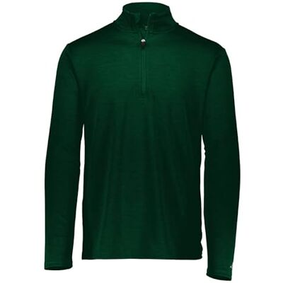 Russell Athletic Men's Lightweight Performance 1/4 Zip Outerwear, Dark Green, S Russell Athletic Men's Lightweight Performance 1/4 Zip Outerwear, Dark Green, S