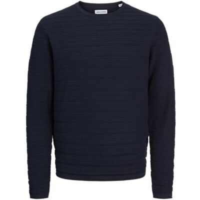 JACK & JONES Jjduke Knit Crew Neck, Blazer bleu marine., S JACK & JONES Jjduke Knit Crew Neck, Blazer bleu marine., S
