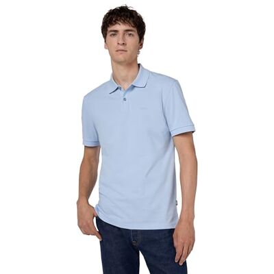 Boss Polo à manches courtes Pallas pour homme, Bleu poudré, XXL Boss Polo à manches courtes Pallas pour homme, Bleu poudré, XXL