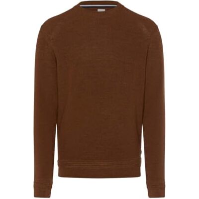 BRAX Feel Good Style Roy Pull en tricot pour homme Coupe droite, Caramel, L BRAX Feel Good Style Roy Pull en tricot pour homme Coupe droite, Caramel, L