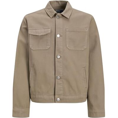 JACK & JONES Jorbellagio Veste en denim pour homme, Beige foncé, 152 JACK & JONES Jorbellagio Veste en denim pour homme, Beige foncé, 152