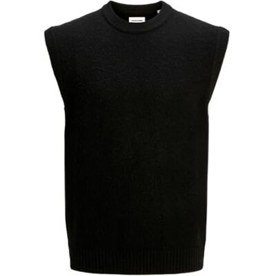 JACK & JONES Jjesoho Ollie Gilet en tricot, Noir, S JACK & JONES Jjesoho Ollie Gilet en tricot, Noir, S