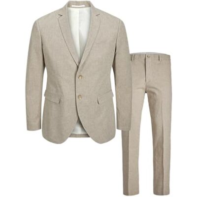 JACK & JONES Jprriviera Sn Jnr Combinaison slim pour homme, beige, 140 JACK & JONES Jprriviera Sn Jnr Combinaison slim pour homme, beige, 140