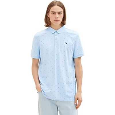 TOM TAILOR Denim Polo pour homme, 32485 Mini imprimé bleu multicolore, XXL TOM TAILOR Denim Polo pour homme, 32485 Mini imprimé bleu multicolore, XXL