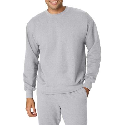 Hanes Beefy-T Lot de 2 paires de chaussettes à manches courtes pour homme, Acier léger., M Hanes Beefy-T Lot de 2 paires de chaussettes à manches courtes pour homme, Acier léger., M