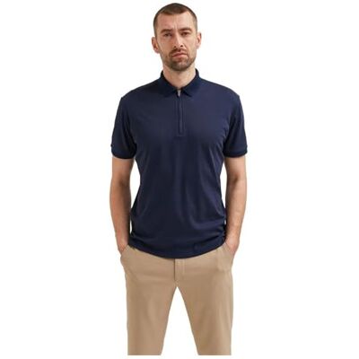 SELECTED HOMME Slhfave Zip Ss Polo Polo Homme (lot de 1) SELECTED HOMME Slhfave Zip Ss Polo Polo Homme (lot de 1)